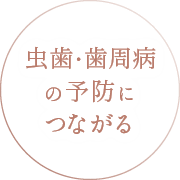 虫歯・歯周病の予防につながる