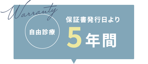 保証書発効日より5年間